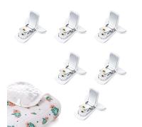ShiningUU Duvet Clips & Bed Sheet Clips 6pcs Strong Hold Padded Fasteners to Prevent Comforter Shifting | Bedding Accessories for Hotel/Home/Salon Use | Durable Duvet Cover Clips