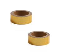ShiningUU Gold Foil Washi Tape 2 Rolls Craft-Grade 15mm x 5m Decorative Masking Tape | Tear-By-Hand Craft Tape for DIY Craft Gift Wrapping Photo Frame Scrapbooking