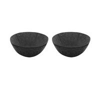 ShiningUU Hanging Basket Liners 2-Pack 16 Inch Black Felt Fabric Replacement Inserts | Durable Plant Pot Liners for Outdoor Planters & Baskets
