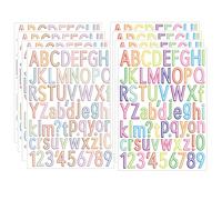 ShiningUU Letter Number Stickers - 544 Pieces 1.5 Inch Durable Small Vinyl 8 Sheets Colorful Self Adhesive Alphabet & Number Stickers for Scrapbooking, Crafts, Birthday Cards, Sign, DIY Decoration