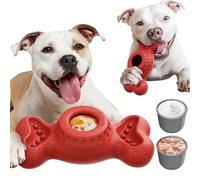 SHINKAI Interactive Frozen Dog Chew Toy - Fill & Freeze for Long-Lasting Play, Dental Safe, Indestructible for Aggressive Chewers, Keeps Dogs Busy & Calm for Small, Medium & Large Breeds (Red)