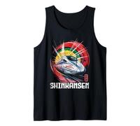 Shinkansen Japan Bullet Train Retro Japanese Kanji Souvenir Tank Top