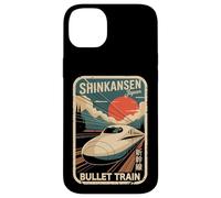 Shinkansen Japan Retro Postcard Japanese Kanji Bullet Train Case for iPhone 14 Plus