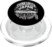 Shinkansen Japan Vintage Bullet Train & Fuji Kanji Souvenir PopSockets PopGrip for MagSafe
