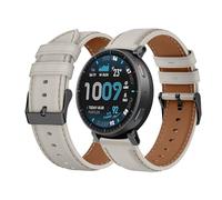 ShinKin Leather Strap for Amazfit Active Max/Amazfit T-Rex 3 Pro 48mm/Balance 2/Balance, 22 mm Soft PU Leather Bracelet Wristband for Amazfit Bip 6/Bip 5, Replacement Watch Bands - Light Gray