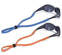 SHINKODA Adjustable Sunglasses Strap/Lanyard Sports Glasses Retainer, Pack of 2, Blue & Orange, 2 Count (Pack of 1)