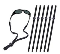 SHINKODA Sunglass Strap, Sports Glasses Band, Adjustable Sun Glasses Cord Lanyard Neck Holders for Men Women Kids, Multipack, Black