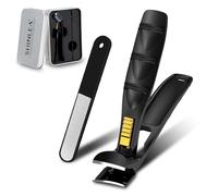 SHINLEA Angled Head Nail Clippers for Seniors Thick Nails, German Professional Fingernail ToeNail Clippers with Catcher and Sharp Wide Opening, Nail Clipper Set for Men Women Pregnant