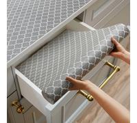 Shinlendid Shelf and Drawer Liner for Kitchen Cabinets Non-Adhesive, Strong Grip Non-Slip Thickened Cabinet Liners for Shelves, Waterproof Mats for Dresser Cupboard, Gray, 12 in x 10 Feet
