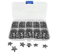 SHINLHUA 100Pieces Heavy Duty Iron Star Rivets, Gun1black