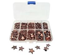 SHINLHUA 100Pieces Heavy Duty Iron Star Rivets, Red bronze