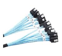 SHINLHUA 8Pcs SataSAS Cable SATA3 Data Cables with Locking Latches for Secure Connection Computer Servers SATAIII Cable