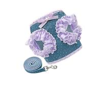 SHINLHUA Breathable Dog Harness for Small Dogs Without Pull Design with Leash and Reflective Stripe Harness and Leash Set