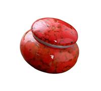 SHINLHUA Ceramic Memorial Urn Cremation Box for Cherished Person, Red