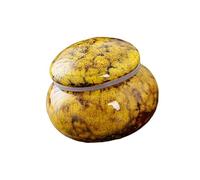 SHINLHUA Ceramic Memorial Urn Cremation Box for Cherished Person, Yellow