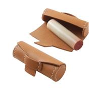 SHINLHUA Compact Vertical Storage Pouches Soft PU Leather Fits Pens and Cosmetics Prevents Crushing During Transportation Vertical Lipcolor Storage Case
