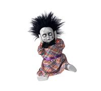 SHINLHUA Frightening Moving Doll with Light Up Eyes for Halloween, Yellow