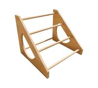 SHINLHUA Hardwood Chicken Perch Stand Sturdy Rectangle Resting Area for Hens Chicken Rest Stand Collaboration Accessory Natural