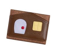 SHINLHUA Korean Aesthetic PU Leather Wallet with Adorable, Brown