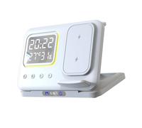 SHINLHUA Modern Charging Pad with Time Display Gentle Lighting Antislip Design Suitable Phone Watch Holder LED Clock with Fast Wireles Device