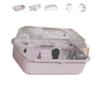 SHINLHUA Portable Double Layer Hamster Cage Hand Carry Light Weight for Travel with Small Pet Easy Cleaning Portable Hamster Cage