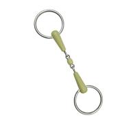SHINLHUA Stainless Steel Roller Rings Snaffle Bit for Long, Three quarters