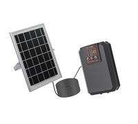 SHINLHUA Water Habitat Oxygen Unit 6W Two Connection USB Rechargeable Featuring Easy to Use Panel for Fish Care Low Solar Ventilation Fan