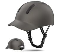 Shinmax Adult Bike Helmet for Adult & Men & Women - Lightweight Adjustable Baseball Cap Style Cycling Helmet With Visor for Urban Commuters & Road Biking (Titanium, XL:58-62cm)