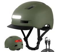 Shinmax Bicycle Helmet for Men and Women, Bike Helmet with Light, 5 Modes, Bicycle Helmet with Visor, Mountain Bike Helmet, Road Bike Helmet for Adults for Urban Commuters