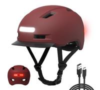 Shinmax Bicycle Helmet for Men and Women, Bike Helmet with Light, 5 Modes, Bicycle Helmet with Visor, Mountain Bike Helmet, Road Bike Helmet for Adults for Urban Commuters