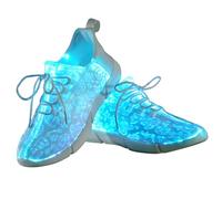 Shinmax LED Shoes Men Women 11 Colour USB Charging Luminous Shoes Walking Shoes Shoes with Bright Sole for Birthdays, White, 10 UK