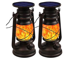Shinmax Solar Lanterns Light Outdoor Garden Hanging IP65 Waterproof Vintage Solar Powered Lantern Outdoor Auto On Off Lamp for Garden, Patio Porch, Yard, Camping, Garag