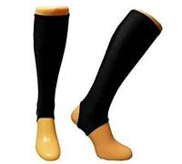 Shinnerz Hockey Shin Pad Inner Socks - Under Shin Guard Liners - Choice of Design & Size PROtection for Men and Women (Very Black, Adult extra long)