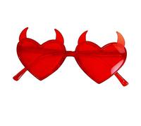 Shinning Rhinestone Adult Carnivals Taking Photo Glasses Seaside Party Devil Horn Heart Frame