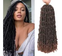 Shinon 14'' Butterfly Locs Crochet Hair 36 Stands Crochet Butterfly Locs with Curly Ends Boho Distressed Butterfly Locs Crochet Hair (T30#, 14 inch)