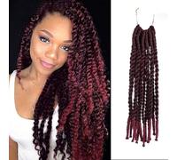 Shinon 18“pre-Twisted Soft Coily Ends 3packs Senegal Twist Crochet Braids Curly Passion Twist Crochet Hair (TBUG#)