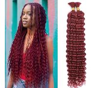 Shinon Human Braiding Hair for Boho Braids Virgin Hair Weave 100g Unprocessed Human Hair Bundles Human Hair Extensions (99J#, 20")