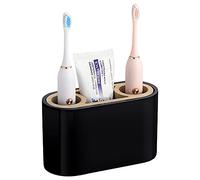 Shinowa Toothbrush Holder,Premium Toothbrush Organizer,Bathroom Storage Organizer for Electric Toothbrush, Toothpaste, Razor, Comb, Black