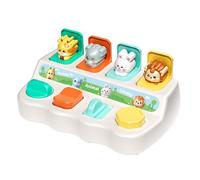 SHINROAD Animal Board Game Toddlers Peekaboo Cartoon Memory Toy Fine Motor Skills Development Educational Press Button Knob Box Boys Girls Multicolor