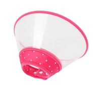 SHINROAD Anti-chew Cat Collar Adjustable Cone Recovery E-collar for Wound Healing Anti-licking Bite Resistant Neck Cover Cats Kittens Rabbits Resizable Pet Vet Pink L