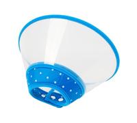 SHINROAD Anti-chew Cat Collar Adjustable Cone Recovery E-collar for Wound Healing Anti-licking Bite Resistant Neck Cover Cats Kittens Rabbits Resizable Pet Vet Blue L