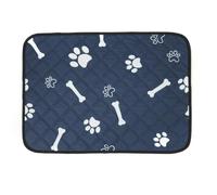 SHINROAD Anti-slip Pet Pad Washable Pee Pads Reusable Absorbent Dog Training Leakproof Non-slip Mat for Puppy Playpen Crate Whelping Box Potty Waterproof Floor Blue L