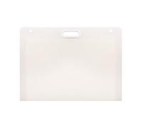 SHINROAD Artist Carrying Case Art Portfolio Bag 17x13inch/13x11inch Waterproof Plastic Artwork Storage with Handle for A3 A4 Drawing Sketch Photography Poster White A4