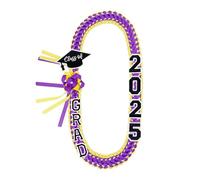 SHINROAD Braided Graduation Rope 2025 Leis Ribbon Lei Necklace Honor Cord for Party Accessories Durable Polyester Elegant Outfit purple Gold