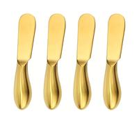 SHINROAD Classic Design Cheese Cutter Rust-proof Slicer 1/2/4pcs Stainless Steel Butter Spreader Easy to Clean Golden Spreading Multi-purpose Cutting Tool for 4pcs