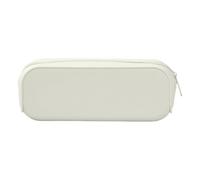 SHINROAD Comfortable Silicone Pencil Case Waterproof with Large Capacity Smooth Zipper Stationery Storage for Students Easy to Clean Non-deformable Flexible White