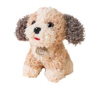 SHINROAD Curly Teddy Style Fluffy Haired Plush Dog Toy Soft Touch Stuffed Animal with Pp Cotton Filling Decorative Sofa Ornament Cuddle Buddy for Kids Small Yellow
