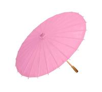 SHINROAD Diy Paper Umbrella Colorful with Bamboo Handle Chinese Style Crafts Decorative Oil-paper Painting Parasol Vintage Lightweight Pink 40cm