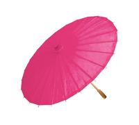 SHINROAD Diy Paper Umbrella Colorful with Bamboo Handle Chinese Style Crafts Decorative Oil-paper Painting Parasol Vintage Lightweight Rose Red 40cm