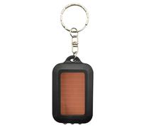 SHINROAD Electric Torch, High Hardness Waterproof Plastic Solar Energy Powered Torch Keychain Accessory for Home Black